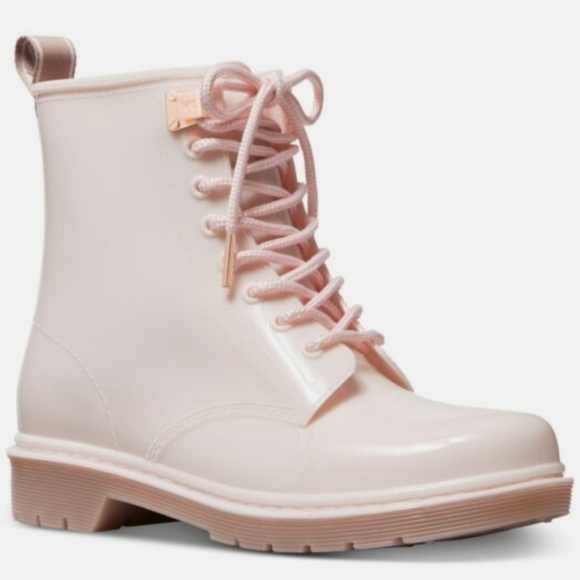 Michael Kors Shoes - Michael Kors Tavie Lug Sole Rain Booties Soft Pink/Fawn -7